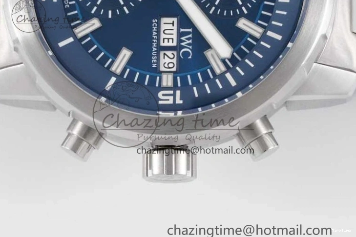 MIROTIME 0123 Aquatimer Chrono SS V6SF 1:1 Best Edition Blue Dial on SS Bracelet A Modern 7032